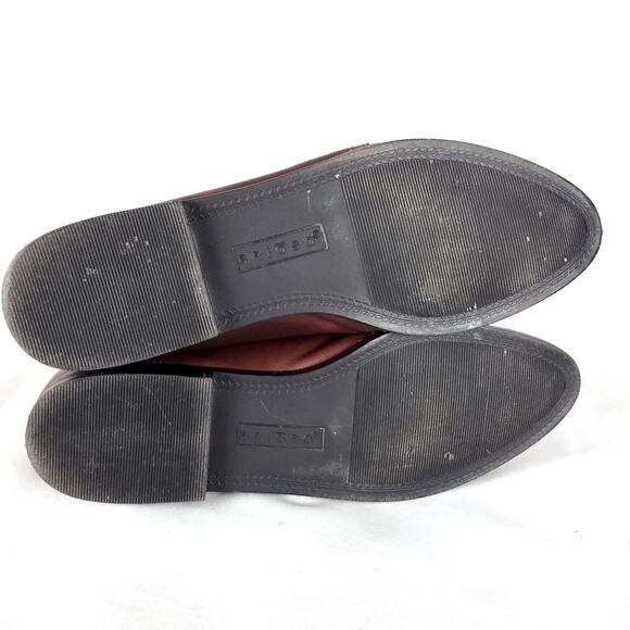 Vintage Rust Brown Genuine Leather Lace Up Fold Over Ankle Boots Booties Size 8 - Picture 5 of 6